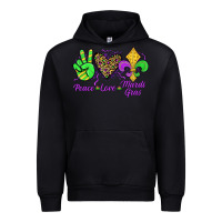 Black peace love mardi gras Urban Hoodie - JahusDesignShop