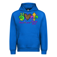 Cobalt peace love mardi gras Urban Hoodie - JahusDesignShop
