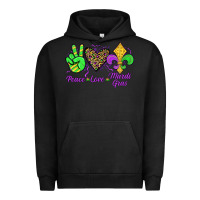 Pigment Black peace love mardi gras Urban Hoodie - JahusDesignShop