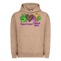 Pigment Burro peace love mardi gras Urban Hoodie - JahusDesignShop