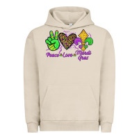 Pigment French Oak peace love mardi gras Urban Hoodie - JahusDesignShop