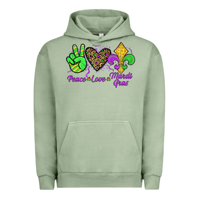 Peace Love Mardi Gras Urban Hoodie by JahusDesignShop | Teevron