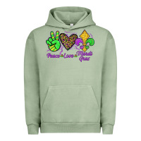 Pigment Oil Green peace love mardi gras Urban Hoodie - JahusDesignShop