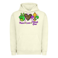 Pigment Pistachio peace love mardi gras Urban Hoodie - JahusDesignShop