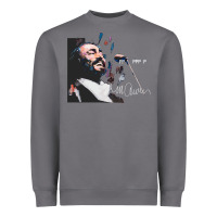 Storm Original Portrait of Luciano Pavarotti Heavyweight Sweatshirt - StudioElite