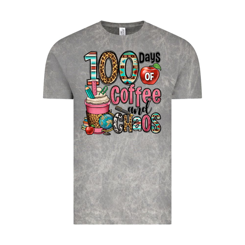 Hundred Days Of Coffee And Chaos Vintage Tee by OliviaCreatesArt | Teevron