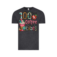 Vintage Black hundred days of coffee and chaos Vintage Tee - OliviaCreatesArt