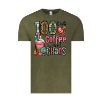 Vintage Olive hundred days of coffee and chaos Vintage Tee - OliviaCreatesArt