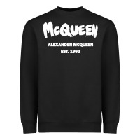 Black Alexander Mcqueen Classic Heavyweight Sweatshirt - StudioElite