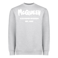 Heather Grey Alexander Mcqueen Classic Heavyweight Sweatshirt - StudioElite