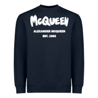 Navy Alexander Mcqueen Classic Heavyweight Sweatshirt - StudioElite