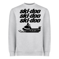 Heather Grey vintage ski doo Heavyweight Sweatshirt - StudioElite