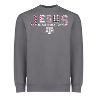 Storm Texas A&m Aggies Jesus - Had 12 Men - Patterned Heavyweight Sweatshirt - PixelFlow