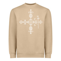 Mushroom haitian veve  voodoo symbol t shirt Heavyweight Sweatshirt - PixelFlow
