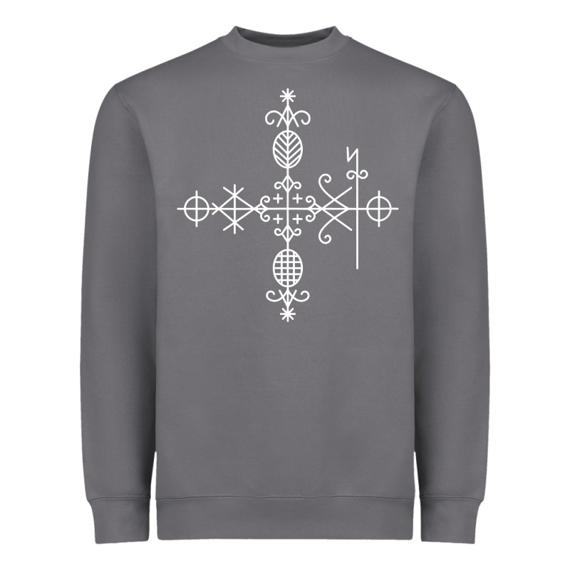 Haitian Veve  Voodoo Symbol T Shirt Heavyweight Sweatshirt by PixelFlow | Teevron