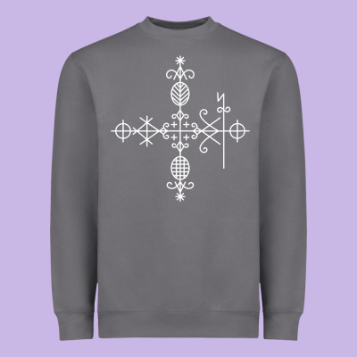 Haitian Veve  Voodoo Symbol T Shirt Heavyweight Sweatshirt Designed By Pixelflow