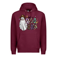Burgundy Boo Haw Premium Hoodie - CowhideDigitalArt