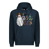 Navy Boo Haw Premium Hoodie - CowhideDigitalArt