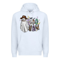 White Boo Haw Premium Hoodie - CowhideDigitalArt