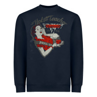 Navy hot teacher halen Essential Heavyweight Sweatshirt - PixelFlow