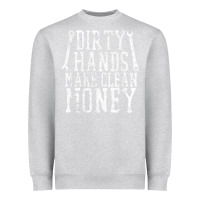 Heather Grey dirty hands make clean money t shirt wrench mechanic gift Heavyweight Sweatshirt - PixelFlow