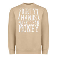 Mushroom dirty hands make clean money t shirt wrench mechanic gift Heavyweight Sweatshirt - PixelFlow