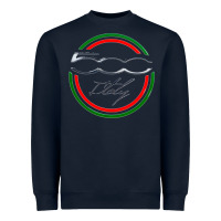 Navy fiat 500   italy Heavyweight Sweatshirt - PixelFlow