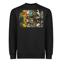 Black western handdrawn patterns brushstrokes Heavyweight Sweatshirt - BarkalooDesign