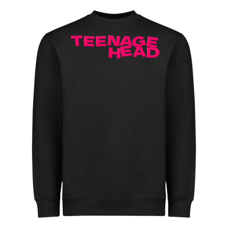 Teenage Head Print (pink) Plain Heavyweight Sweatshirt by PixelFlow | Teevron