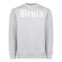Heather Grey womens bruja old english chola witchy v neck t shirt Heavyweight Sweatshirt - PixelFlow