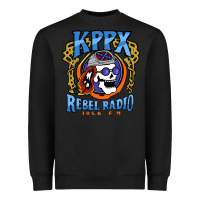 Black Kppx Rebel Radio Heavyweight Sweatshirt - PixelFlow