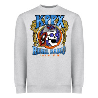 Heather Grey Kppx Rebel Radio Heavyweight Sweatshirt - PixelFlow