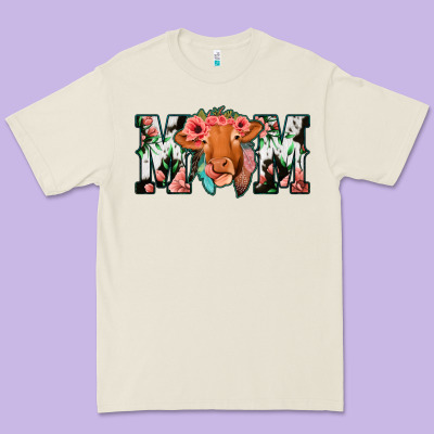 Cow Mom Premium Tee Designed By Jasminsmagicworld