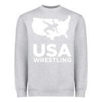 Heather Grey usa power united states Heavyweight Sweatshirt - PixelFlow