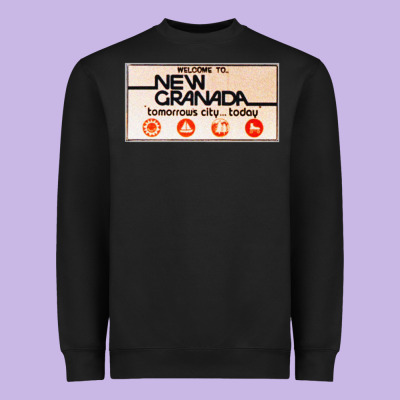 Welcome To New Granada! Heavyweight Sweatshirt Designed By Pixelflow