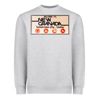 Heather Grey welcome to new granada! Heavyweight Sweatshirt - PixelFlow