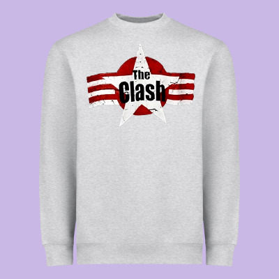 Old Rock 1976 Clash Heavyweight Sweatshirt Designed By Pixelflow