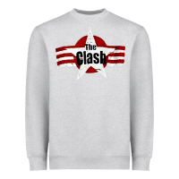 Heather Grey Old Rock 1976 Clash Heavyweight Sweatshirt - PixelFlow