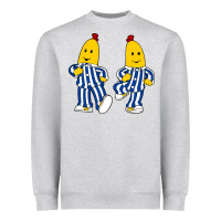 Heather Grey bananas double Heavyweight Sweatshirt - PixelFlow