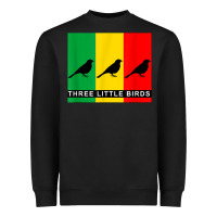 Black THREE LITTLE BIRDS Heavyweight Sweatshirt - PixelFlow