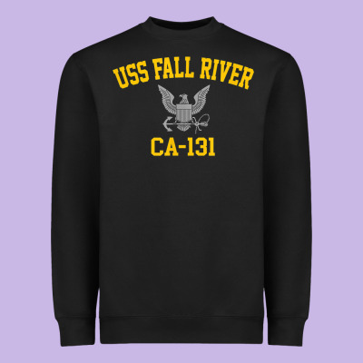 Uss Fall River Ca 131 Heavyweight Sweatshirt Designed By Pixelflow