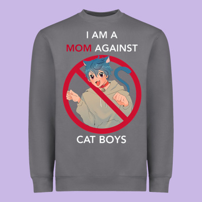 I Am A Mom Against Cat Boys Heavyweight Sweatshirt Designed By Pixelflow