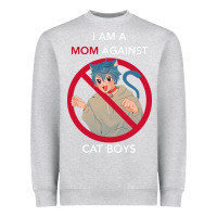 Heather Grey i am a mom against cat boys Heavyweight Sweatshirt - PixelFlow