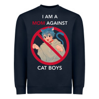 Navy i am a mom against cat boys Heavyweight Sweatshirt - PixelFlow