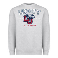 Heather Grey liberty university flames football lynchburg virginia sparky the eagle Heavyweight Sweatshirt - PixelFlow