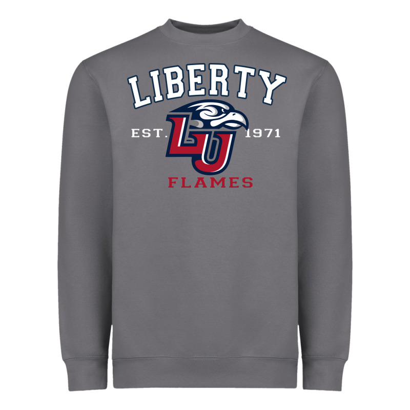 Liberty University Flames Football Lynchburg Virginia Sparky The Eagle Heavyweight Sweatshirt by PixelFlow | Teevron