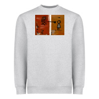 Heather Grey It’s Always Sunny Painting Heavyweight Sweatshirt - PixelFlow