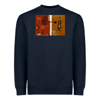 Navy It’s Always Sunny Painting Heavyweight Sweatshirt - PixelFlow