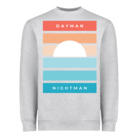 Heather Grey DAYMAN NIGHTMAN - It's Always Sunny Heavyweight Sweatshirt - PixelFlow