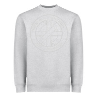 Heather Grey Crass   There Is No  Authority But Yourself Classic Heavyweight Sweatshirt - PixelFlow